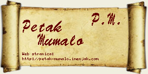 Petak Mumalo vizit kartica